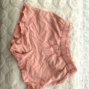 Blue polka dot ruffled shorts - worn once